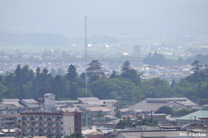 飯盛山から見た鶴ヶ城