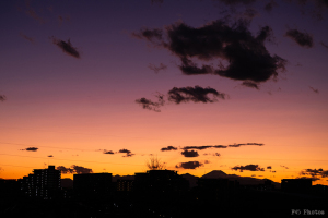 大晦日の夕暮れ空
